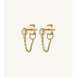 Crystal Push Pin Flat Back Earring