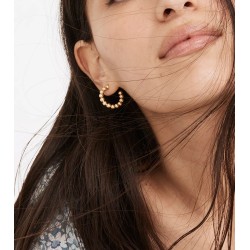 Solid Gold Medium Hoop Earrings