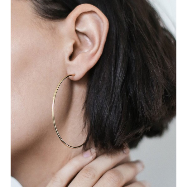 Golden Round trendy Earring