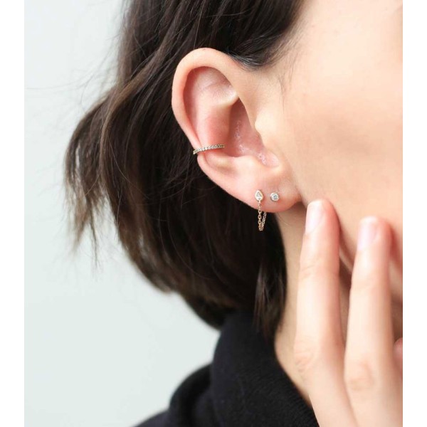 Crystal Push Pin Flat Back Earring