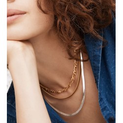 Gold Tone Delicate Snake Chain