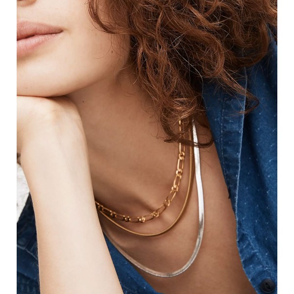 Gold Tone Delicate Snake Chain