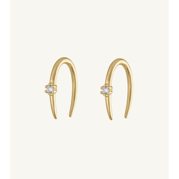 Crystal Push Pin Flat Back Earring