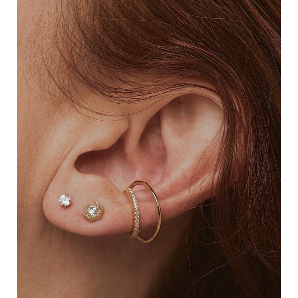 Diamond push pin Earrings